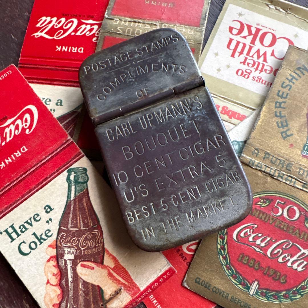 US アドバタイジングマッチケース／1800年代／アンティーク