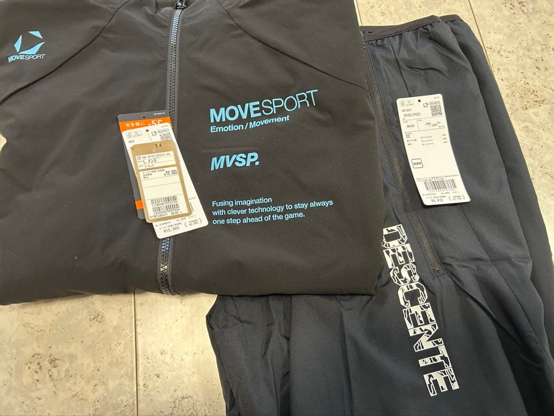 デサント DESCENTE MOVE SPORT 上下セット L ブラック
