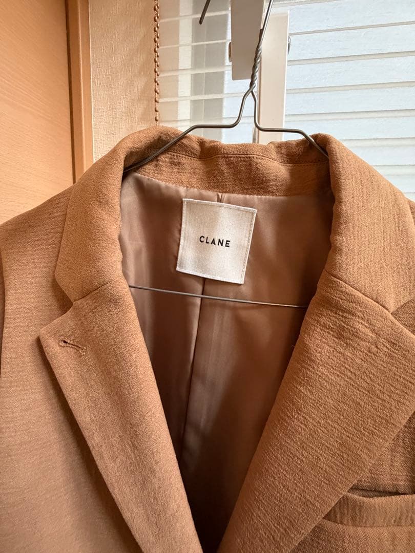 CLANE ベージュ 半袖バルーン袖ジャケットsize1