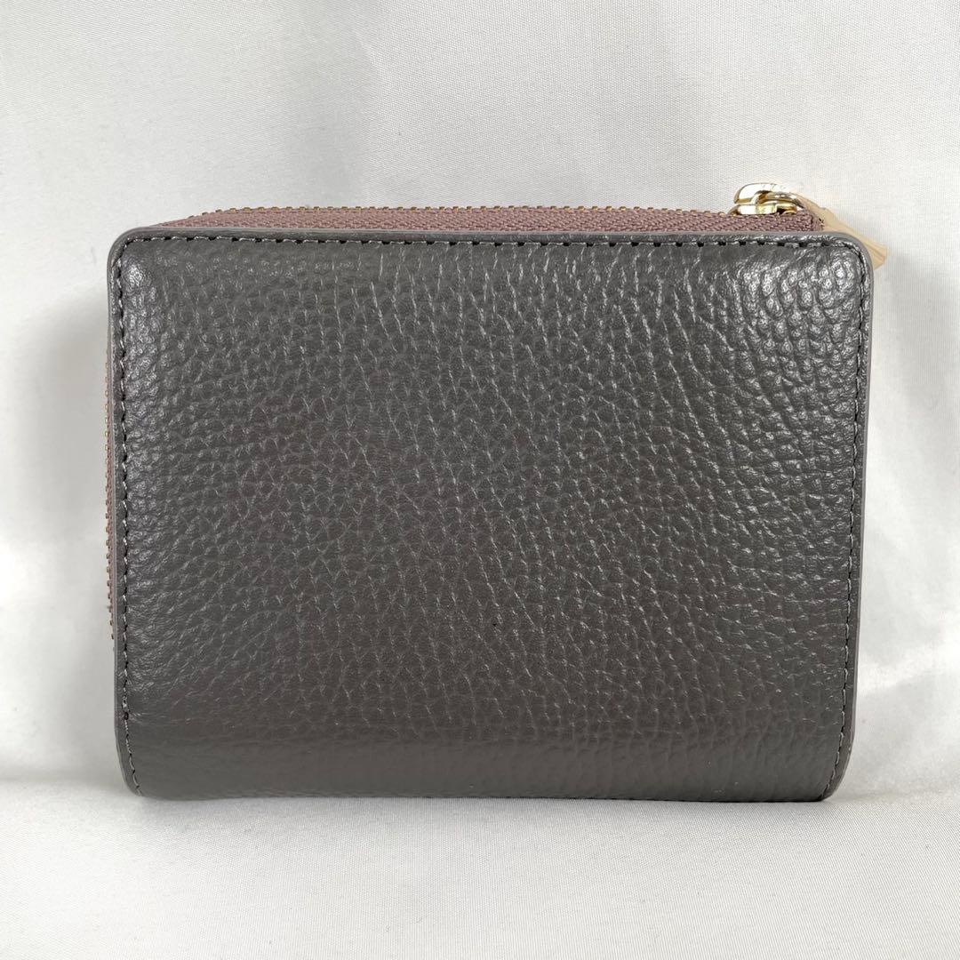 美品 russet ラシット 二つ折り財布 モノグラムプレート レザー