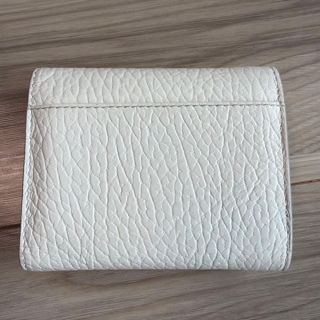 マルジェラ　ホワイトレザー 三つ折り財布