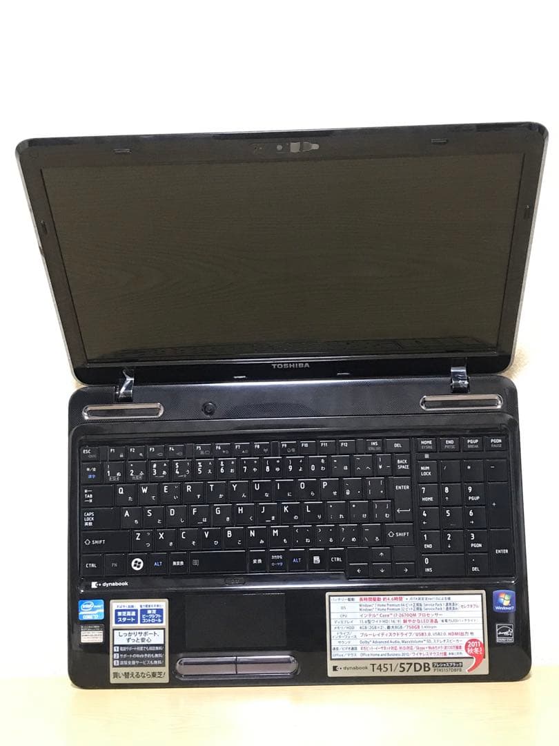 東芝Dynabook/T451 Win11 2世代i7 SSD