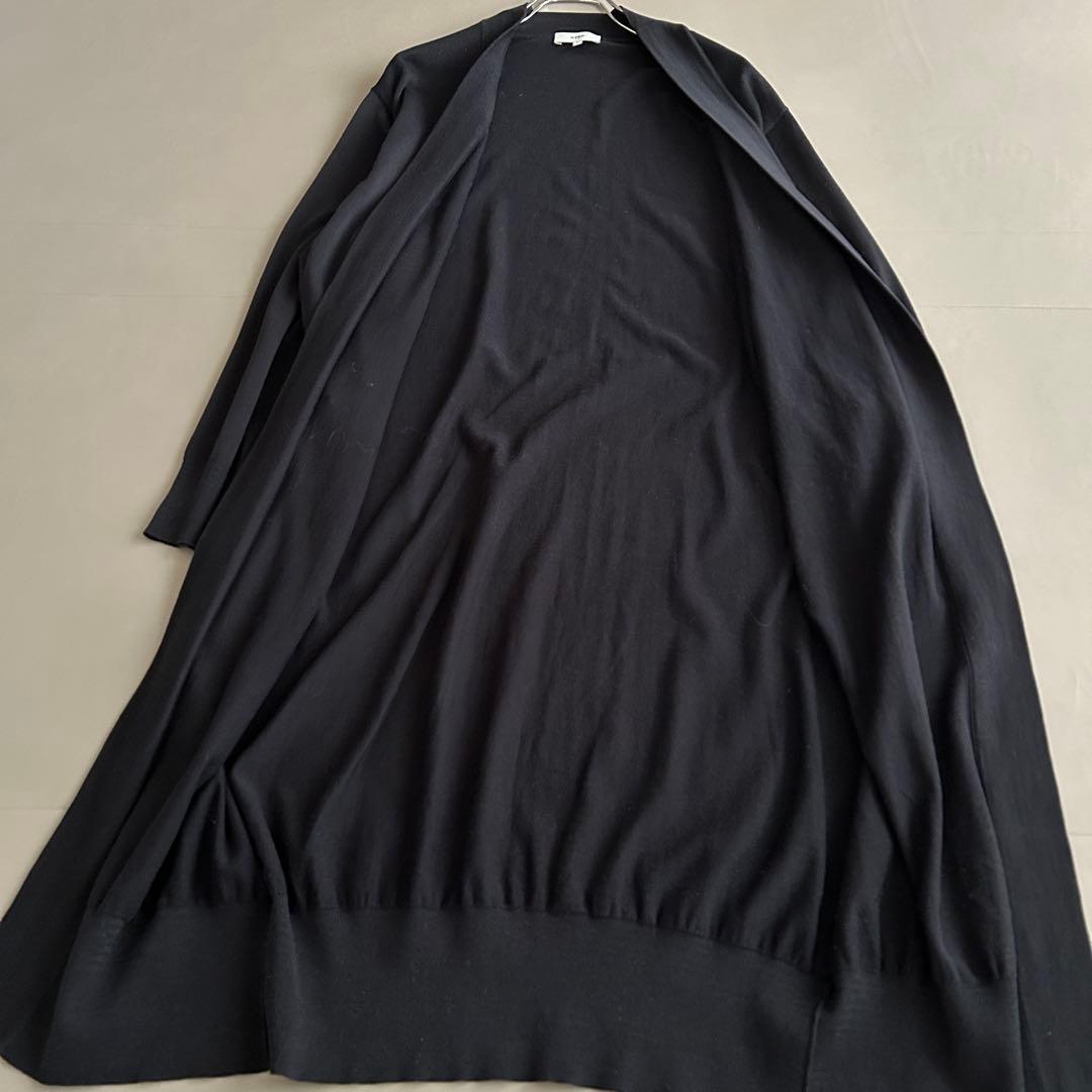 HYKE ハイク　ロングカーディガン　ブラック 綿　100% 美品