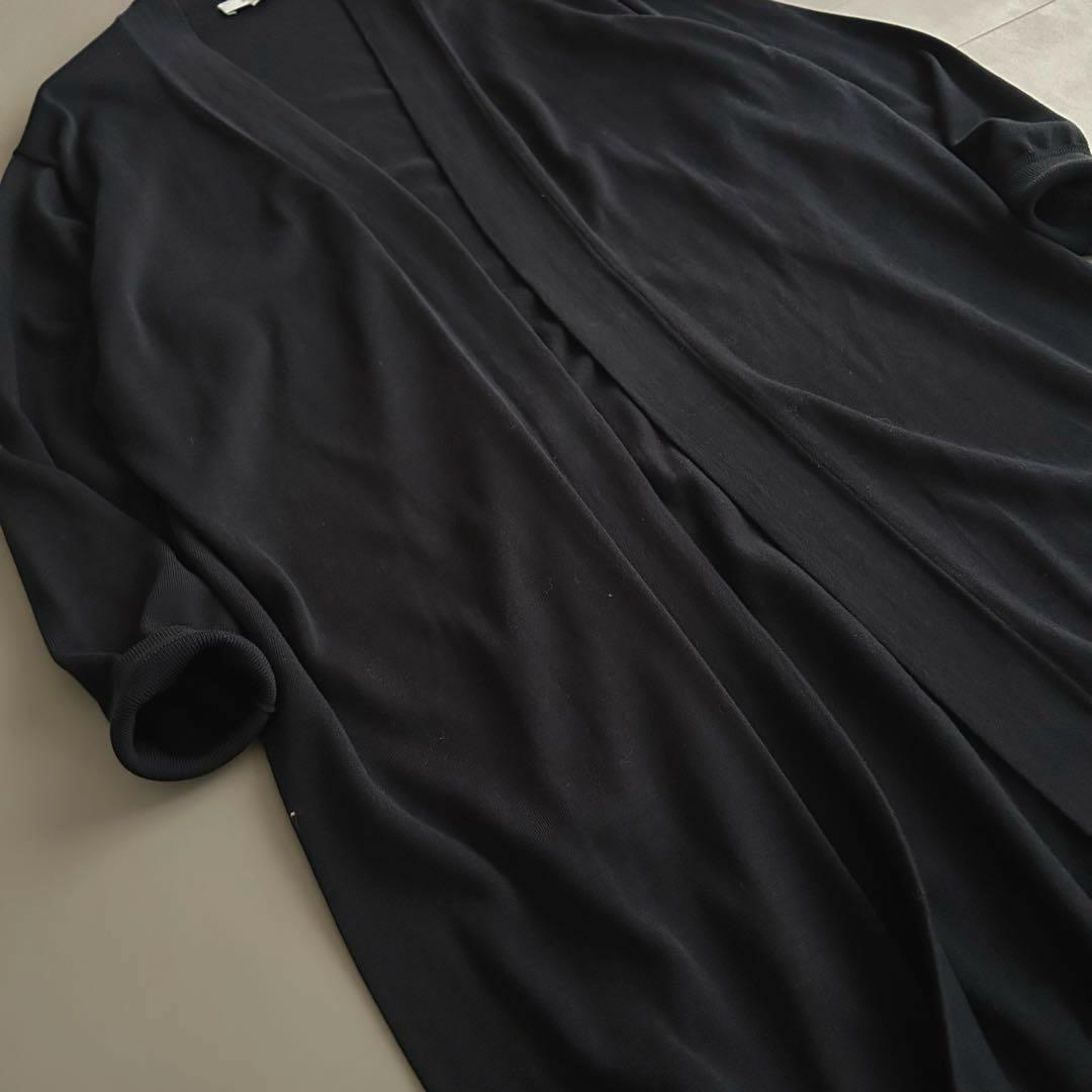 HYKE ハイク　ロングカーディガン　ブラック 綿　100% 美品
