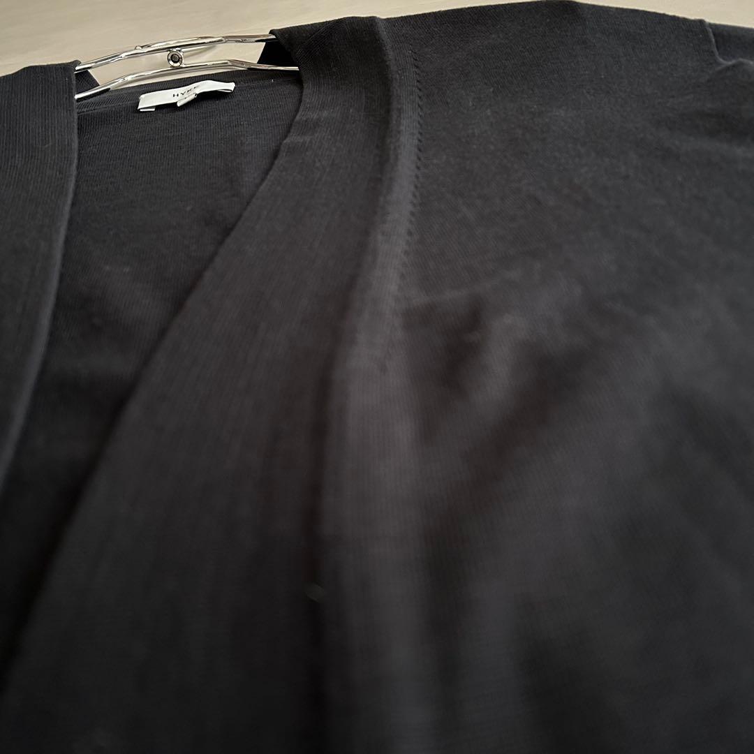HYKE ハイク　ロングカーディガン　ブラック 綿　100% 美品