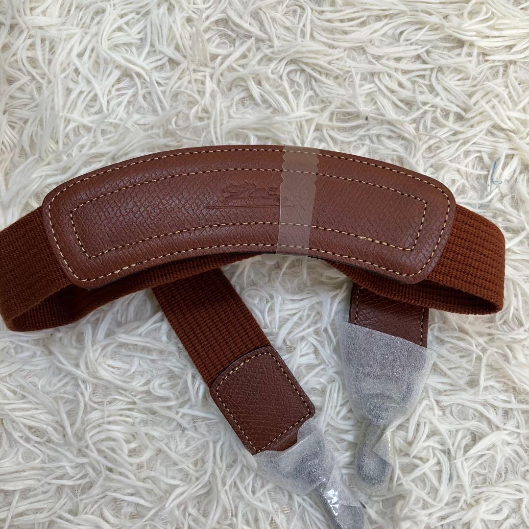 未使用品✨ロンシャン　2way ボストンバック　ブラウン　ポーチ　ショルダー紐付