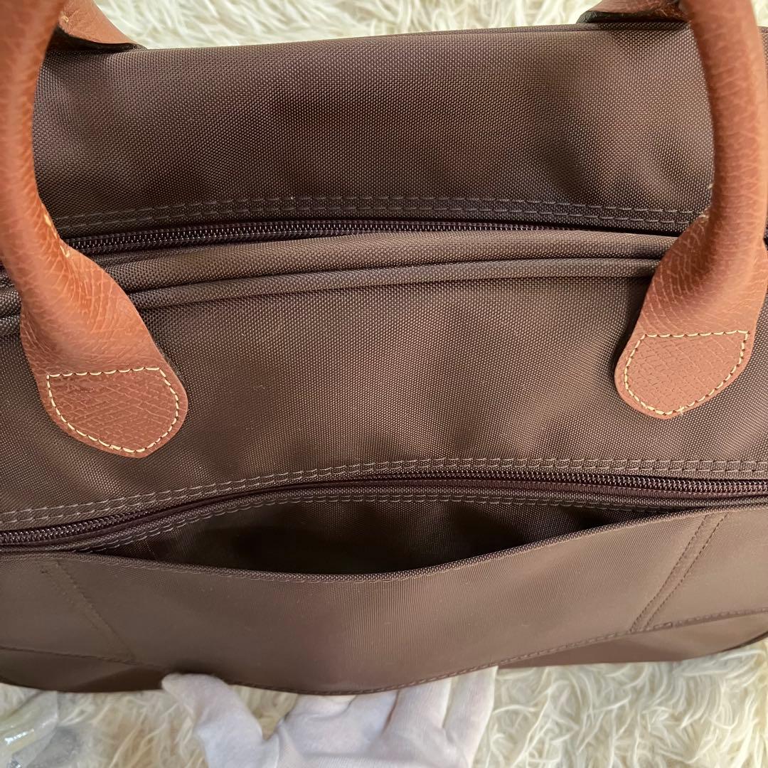 未使用品✨ロンシャン　2way ボストンバック　ブラウン　ポーチ　ショルダー紐付