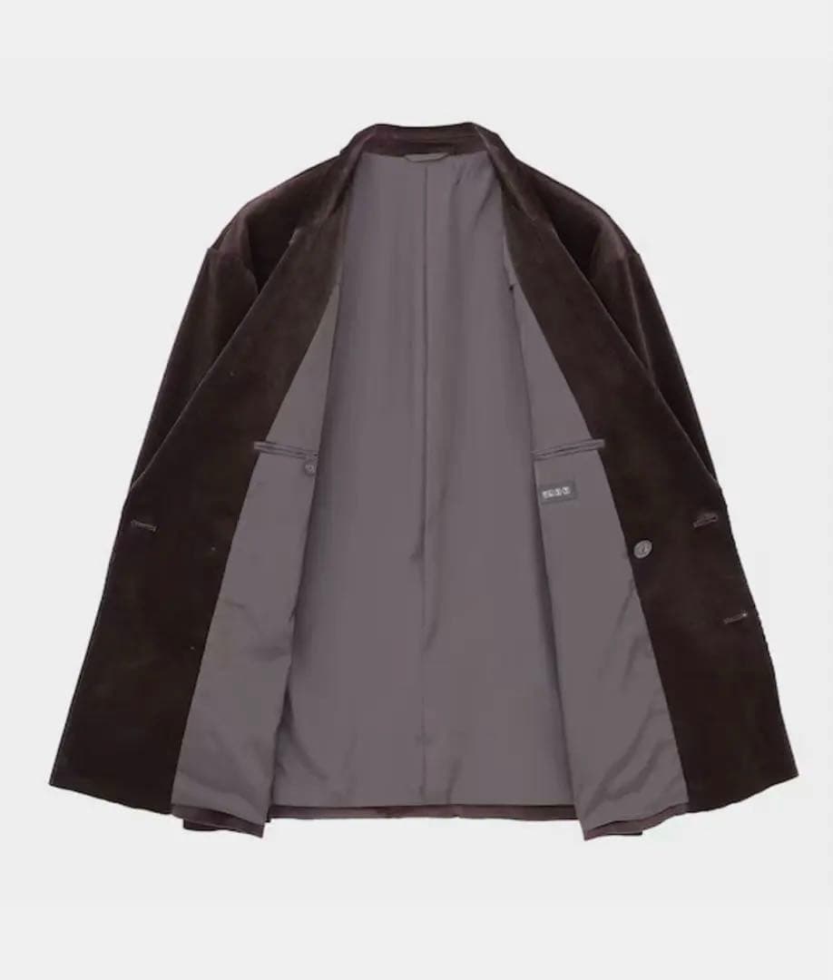 PLST コーデュロイダブルブレストジャケット ダークブラウン L