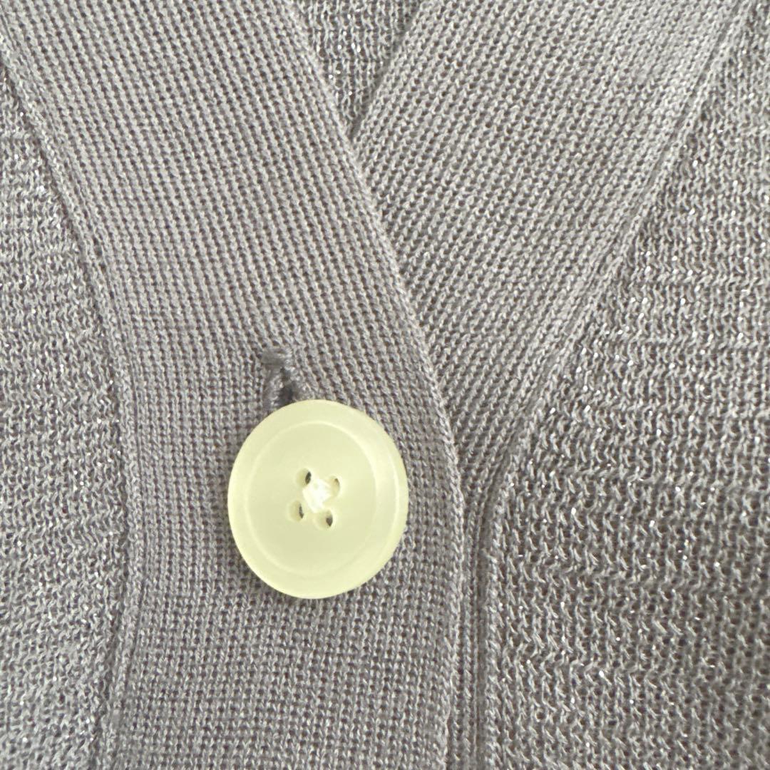 極美品❣️green label relaxing リブラメ Vカーディガン