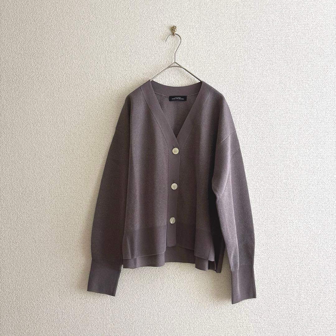 極美品❣️green label relaxing リブラメ Vカーディガン