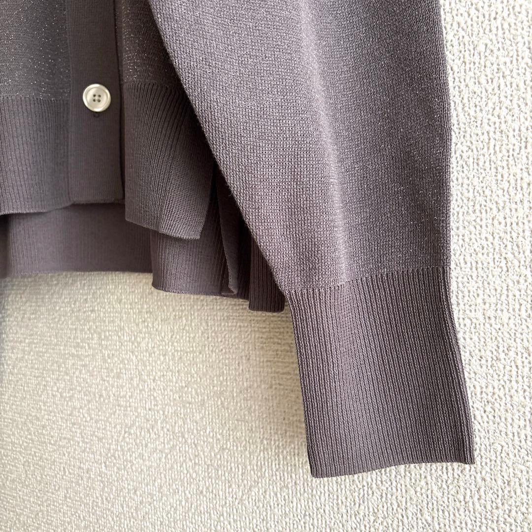 極美品❣️green label relaxing リブラメ Vカーディガン