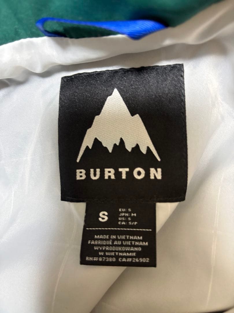 美品　BURTON アノラック　上下　　Sサイズ