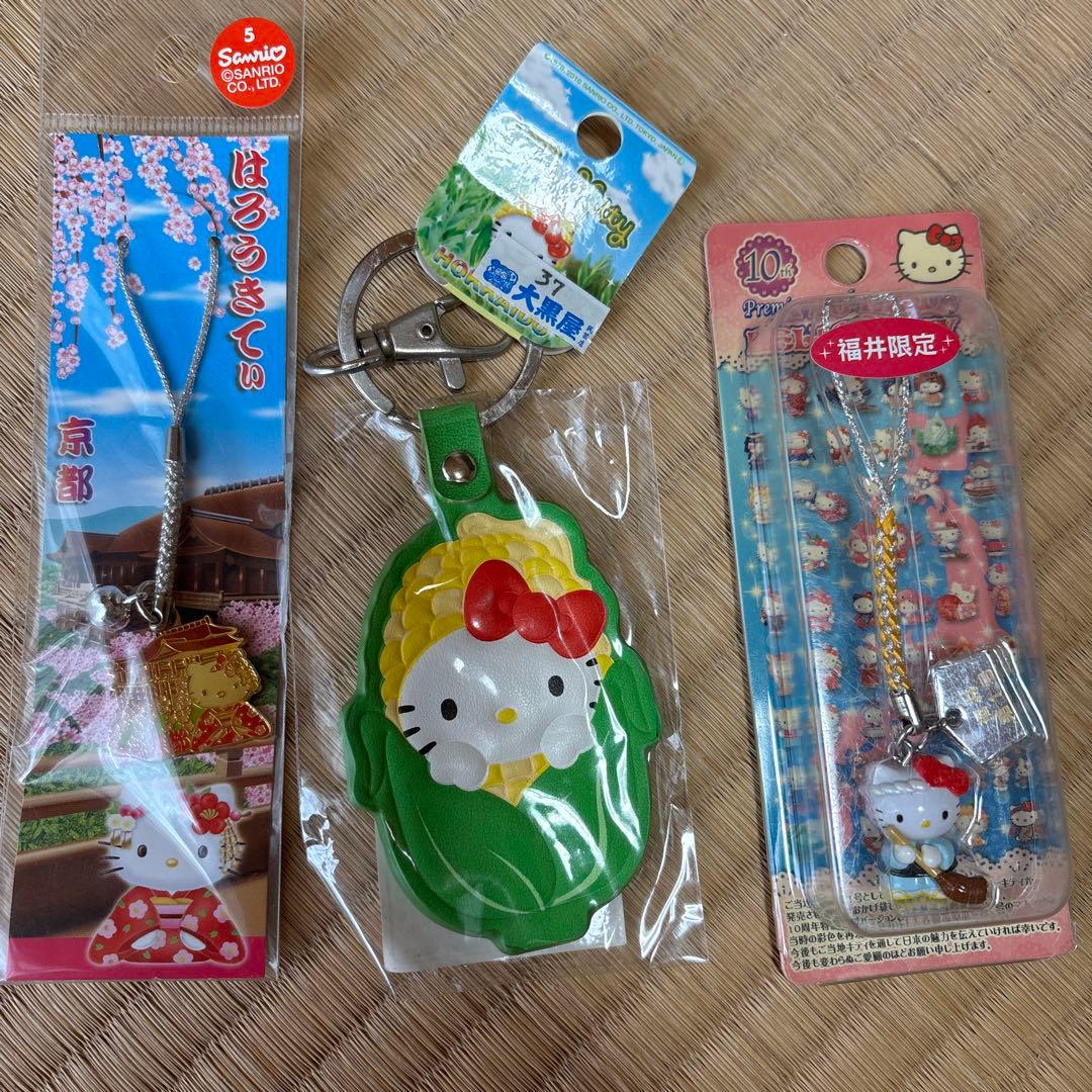 ご当地 キティ 根付け ストラップ プチタオル　バンドタオル　まとめ売り