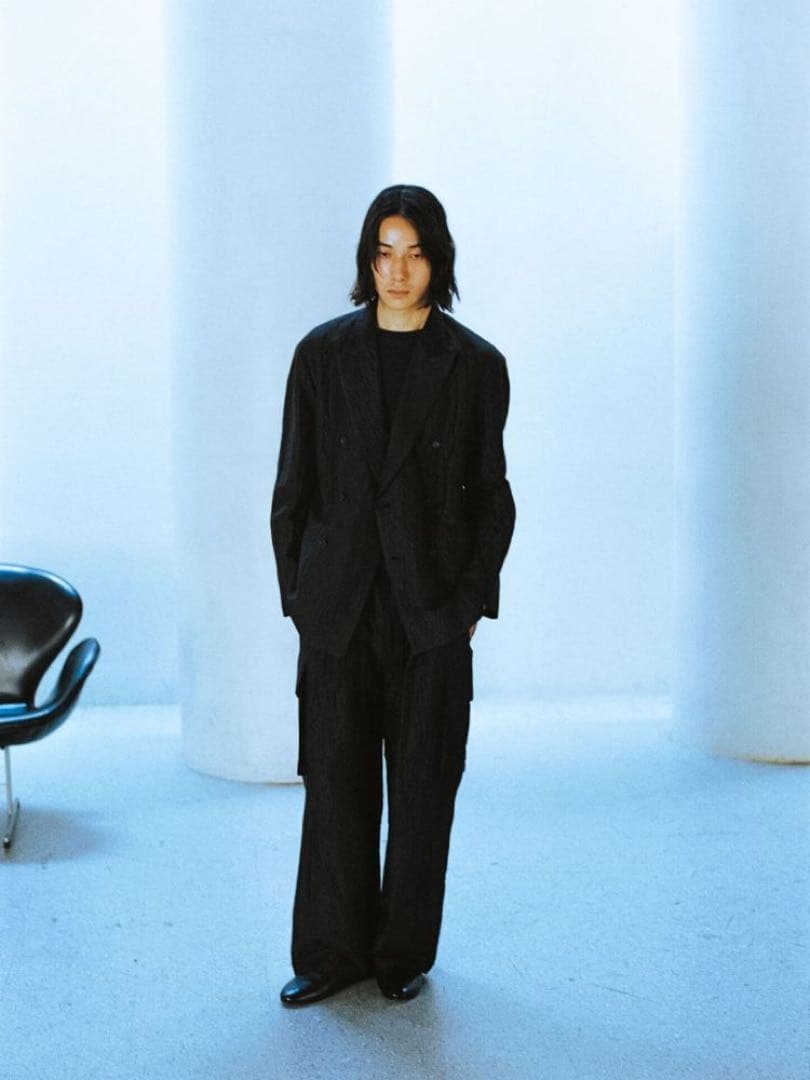 【Mセットアップ】LIDNM SILK LINEN SUCKER JACKET