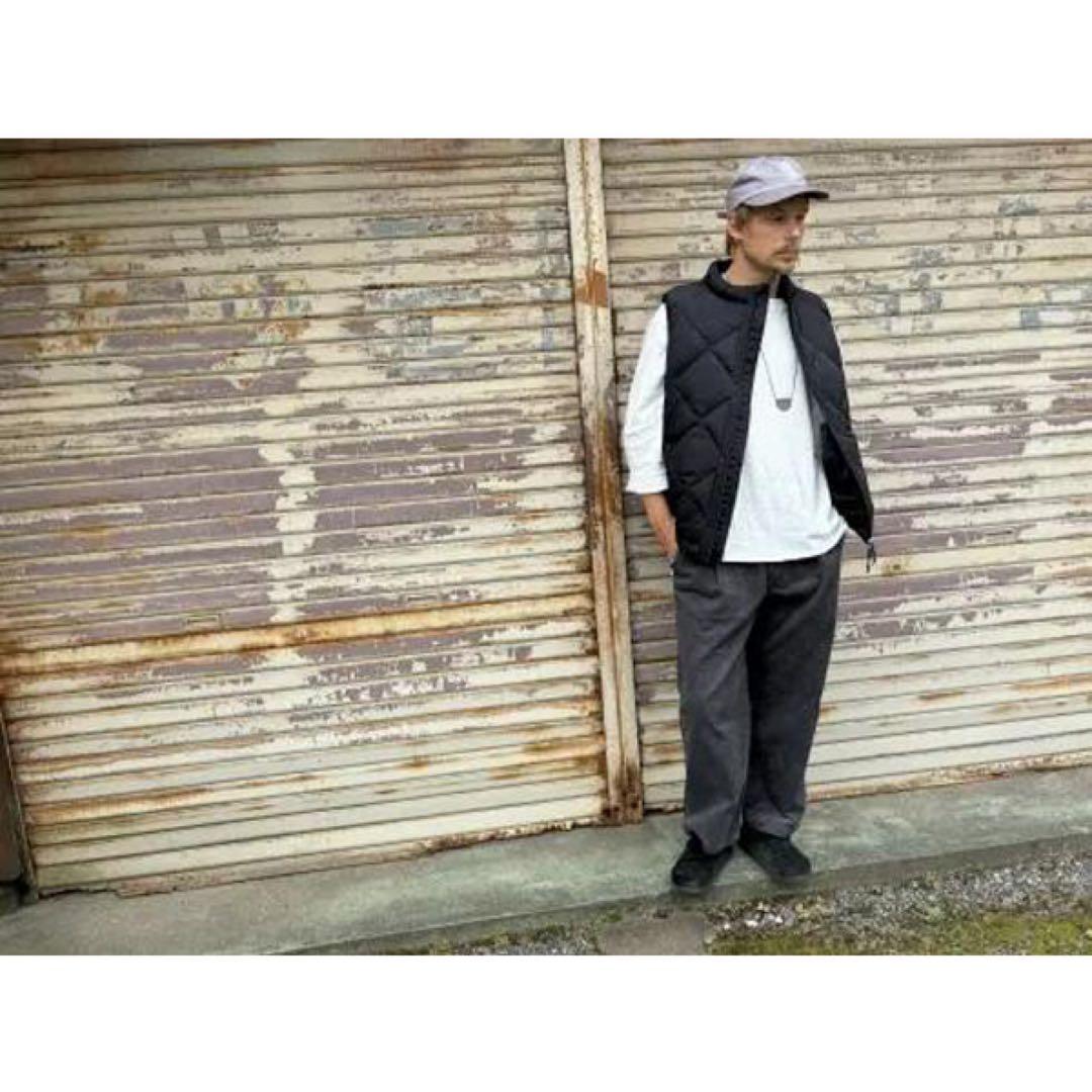 WAX 中綿ベスト / Puff vest BLACK 新品 M THM