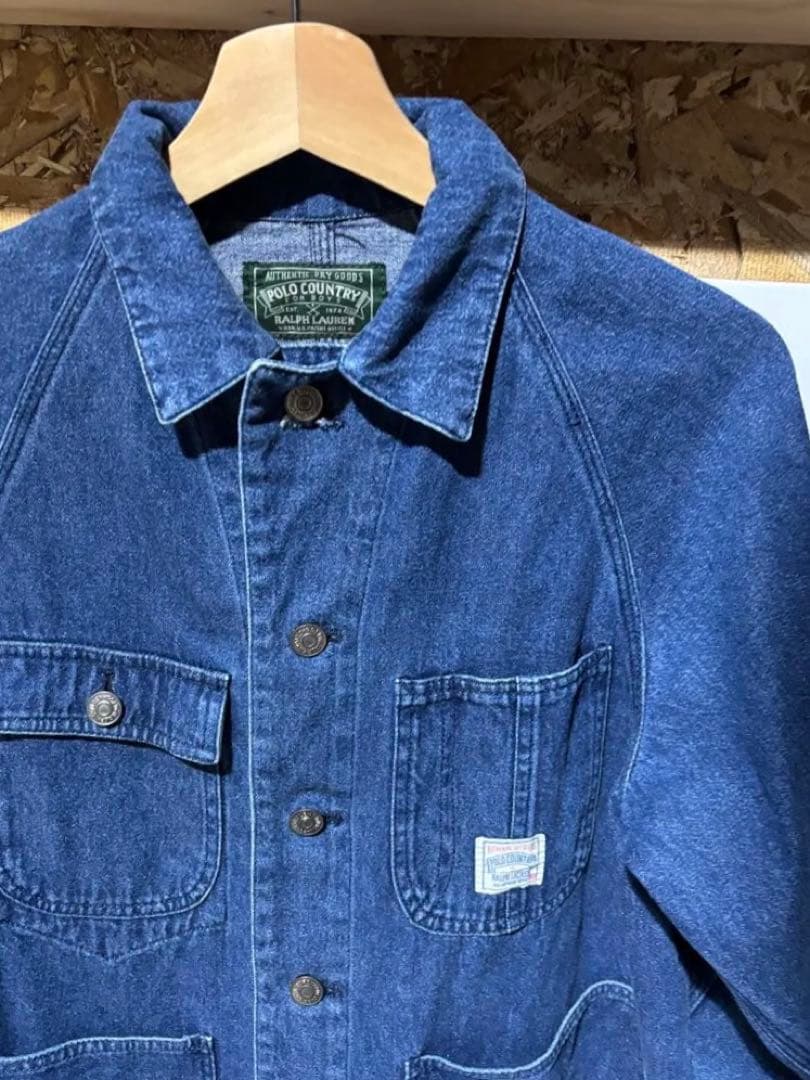 美品 90s POLO COUNTRY デニム カバーオール ジャケット レア