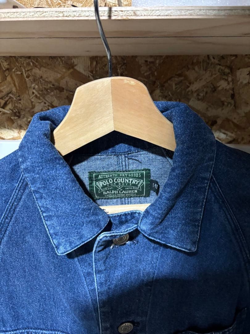 美品 90s POLO COUNTRY デニム カバーオール ジャケット レア