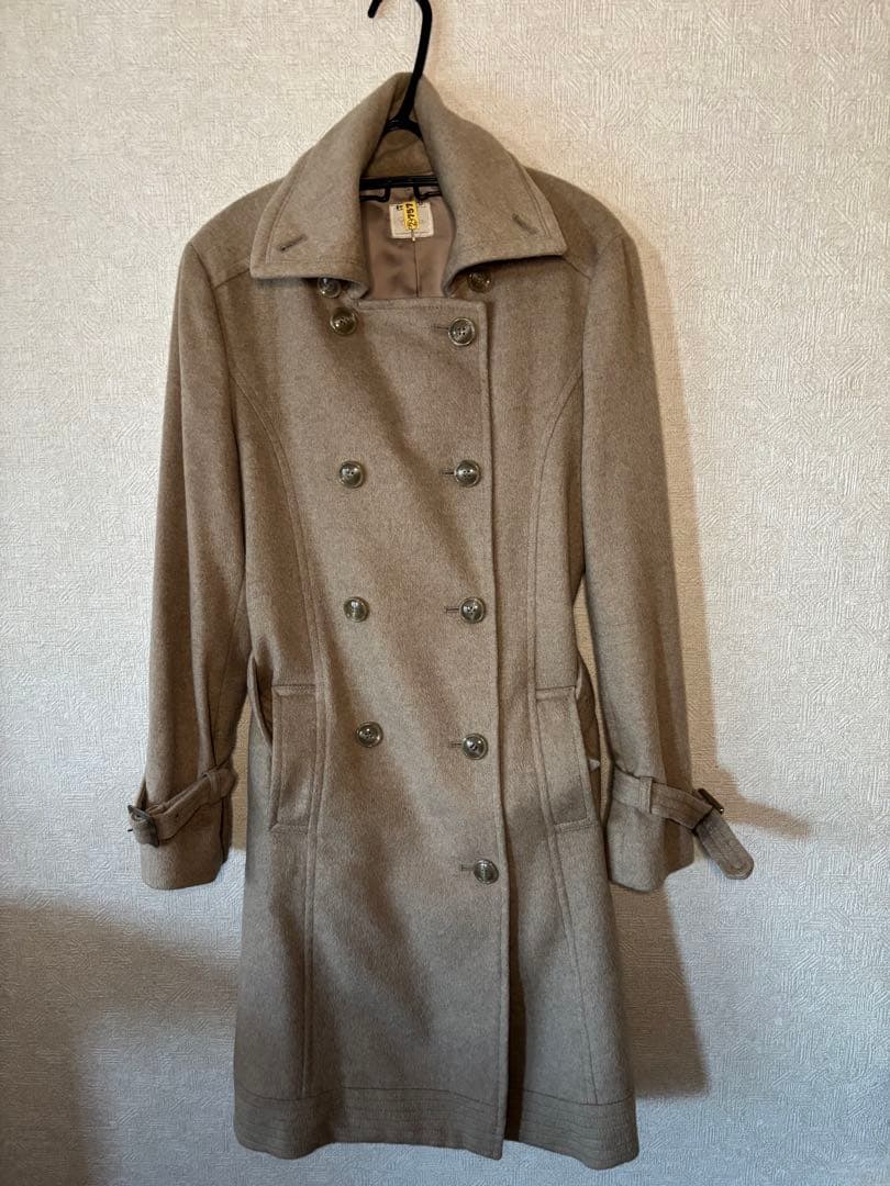 カシミヤ100%トレンチ ロングコート