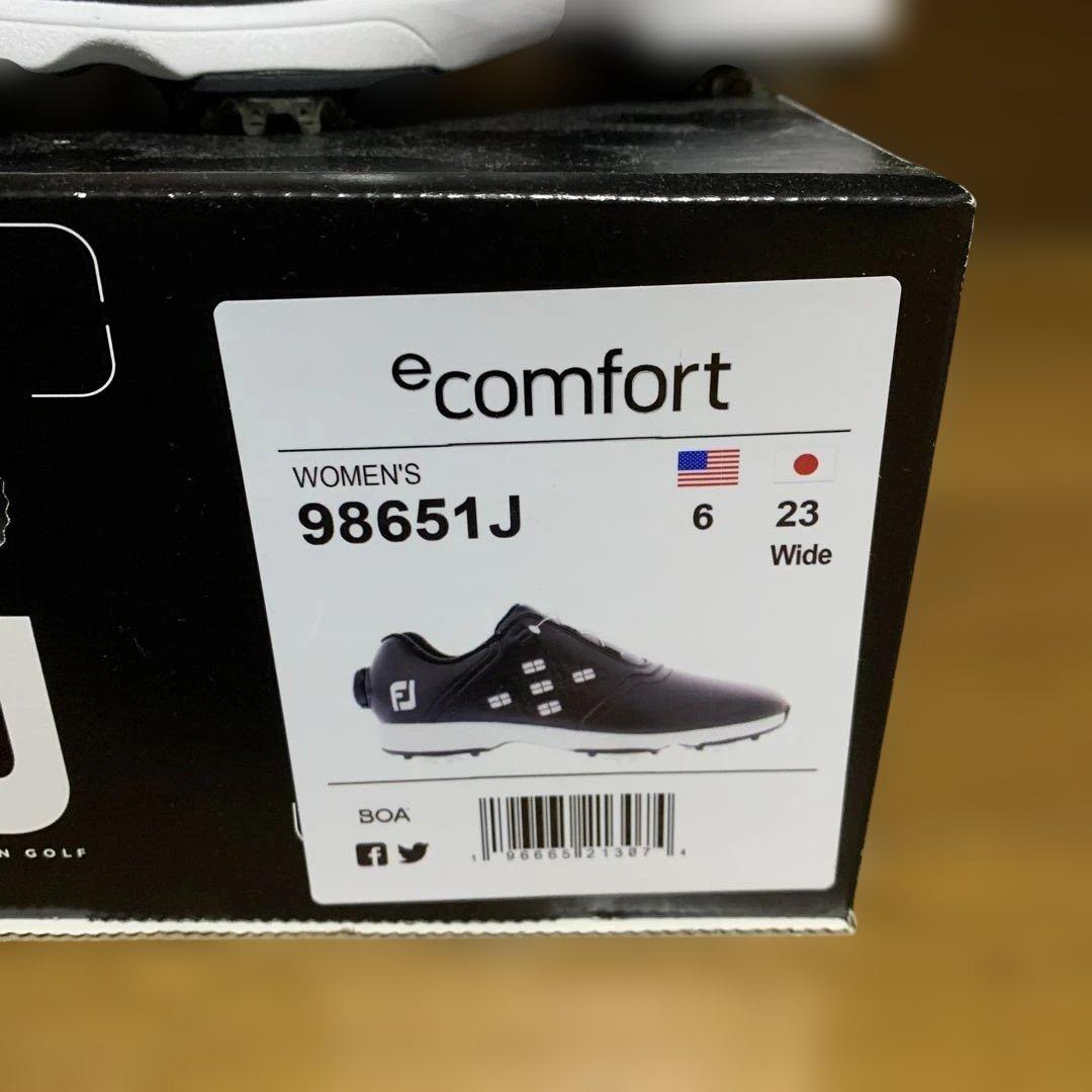 新品 フットジョイ ゴルフジュースeComfort 23.0cm 黒