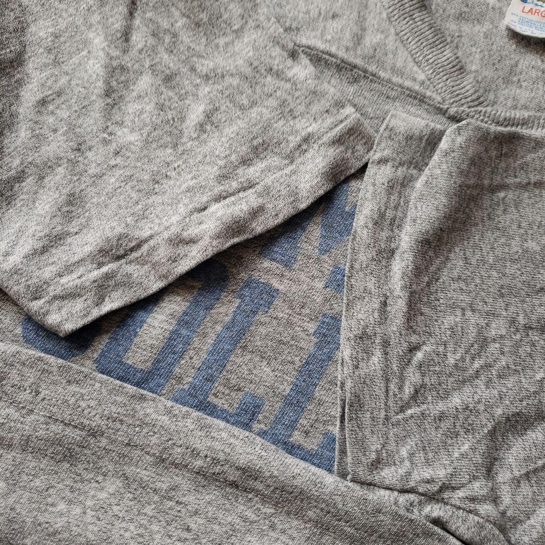 80s Champion トリコタグ フットボール Tシャツ 染み込みプリント