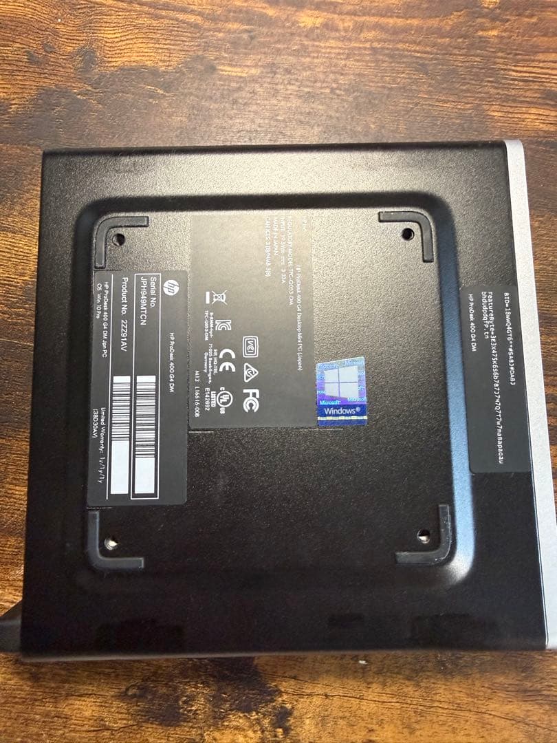 ミニPC HP ProDesk400 G4 DM/ Intel i5 8500