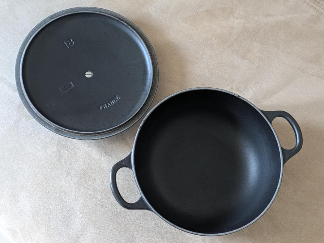 週末お値下！ LE CREUSET ル・クルーゼ　マルミット　ブラック 18cm