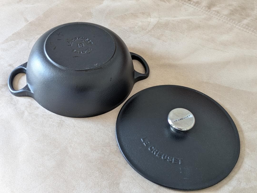 週末お値下！ LE CREUSET ル・クルーゼ　マルミット　ブラック 18cm