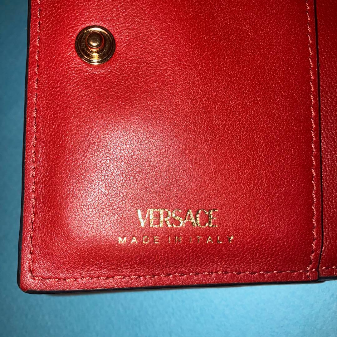 【値下げ】VERSACE ヴェルサーチ キルティング 財布 ウォレット レッド