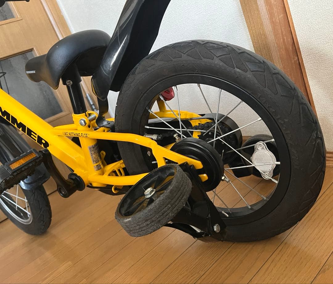 HUMMER ハマー　子ども自転車　14インチ　折りたたみ補助輪付き