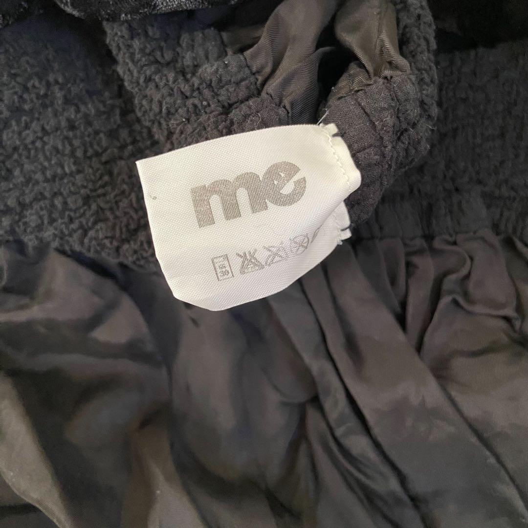 ISSEY MIYAKE me 黒 ワンピース フリル レース プリーツ