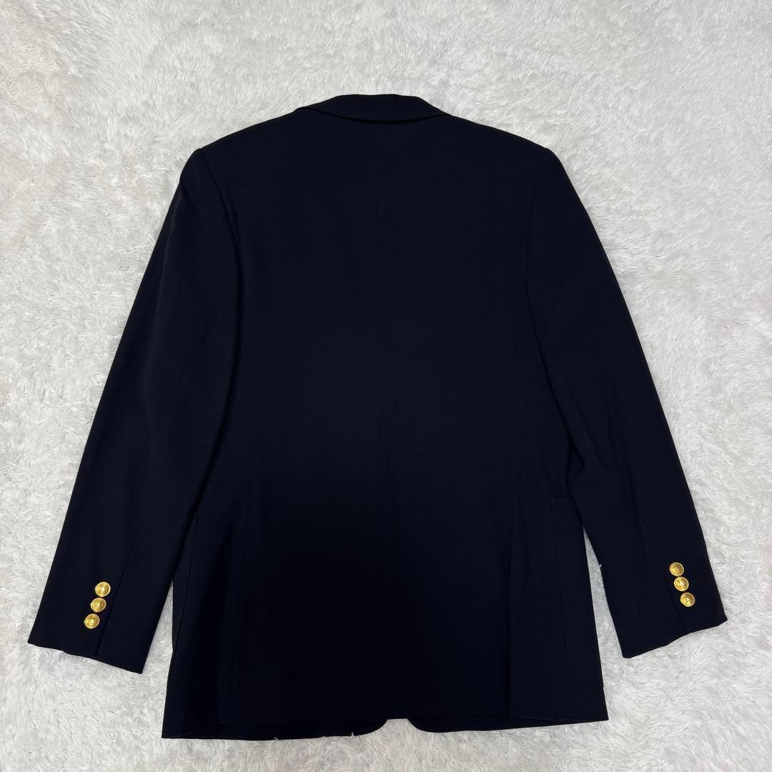 【アクアスキュータム】美品☆ジャケット　ウール　金ボタン　Aマーク　黒ブレザー9