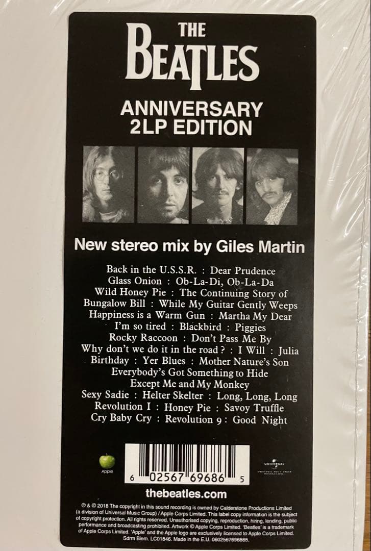 ほぼ未使用THE BEATLES WHITE ALBUM ANNIVERSARY