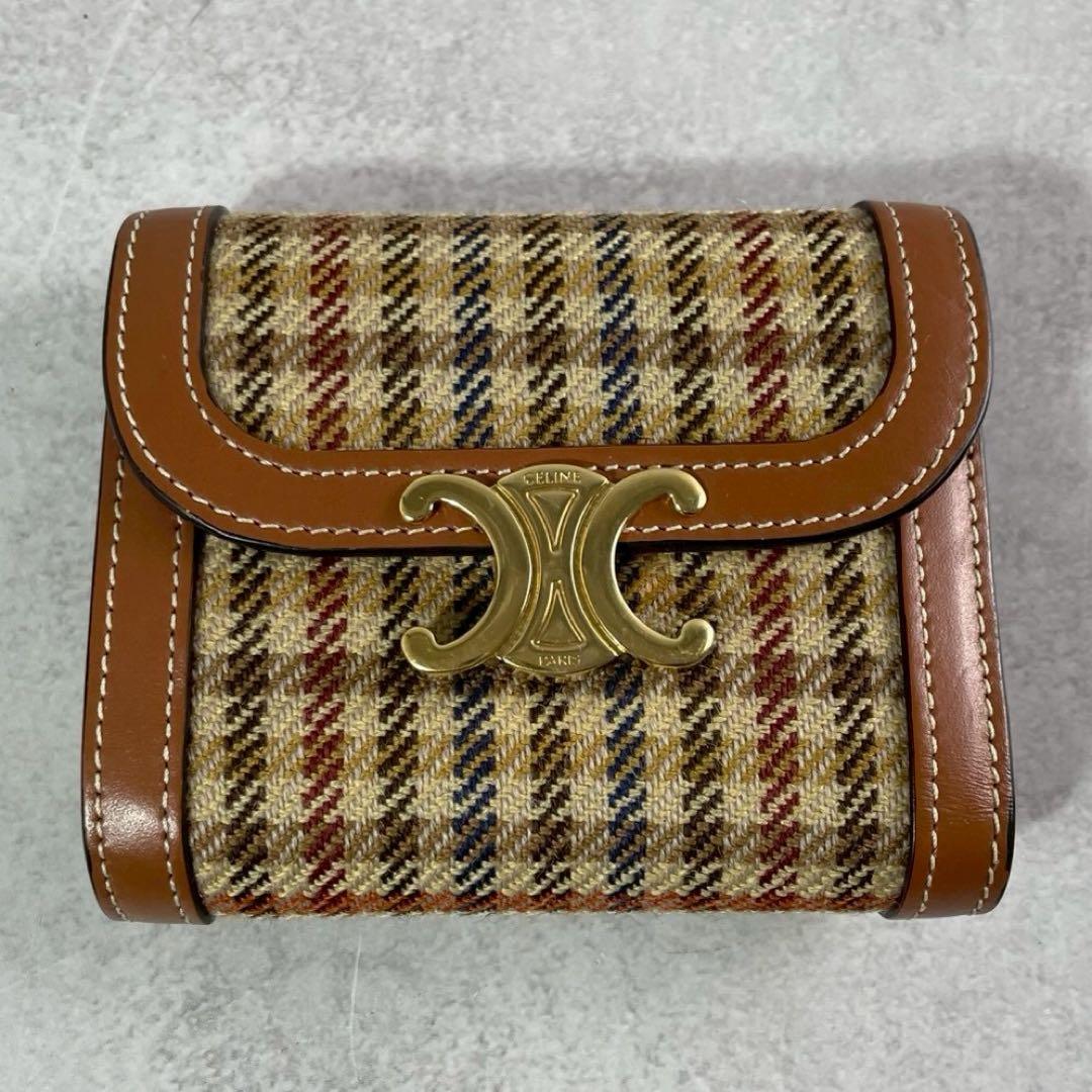 【極美品】CELINE セリーヌ マカダム トリオンフ 三つ折り財布