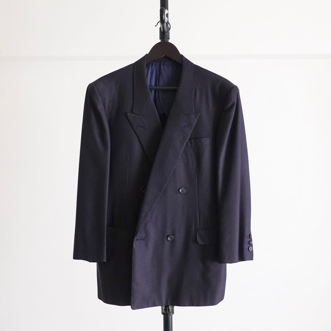 1990s BALENCIAGA ダブルブレスト　テーラードジャケット　ネイビー