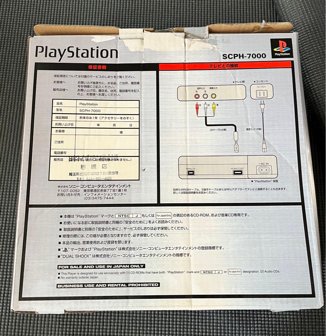 【中古】PlayStation本体 箱付