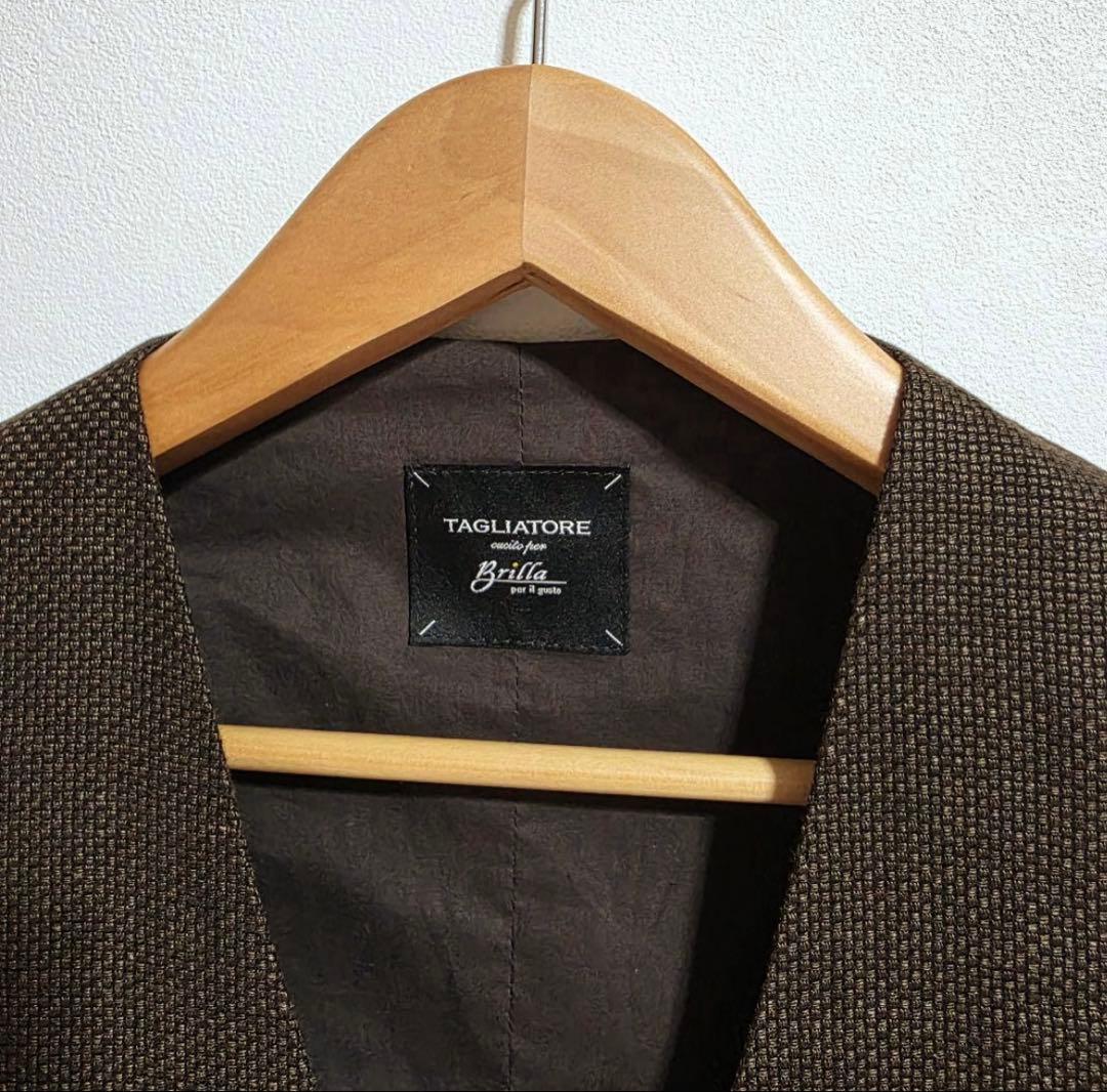 TAGLIATORE Brilla タリアトーレ ジレ ベスト ブラウン 46