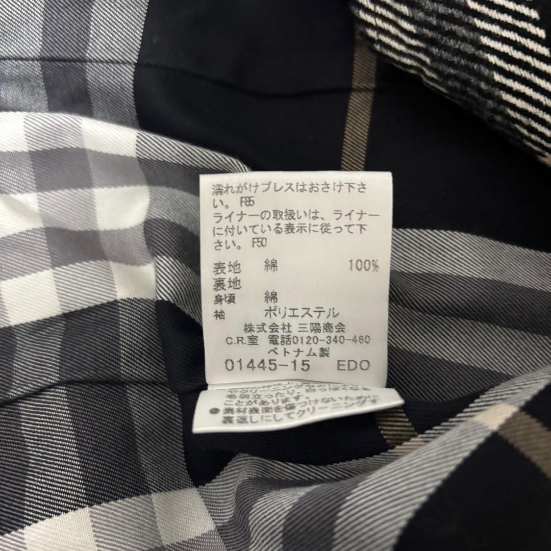 極美品 バーバリーブルーレーベル トレンチコート 38 ライナー付 チェック裏地