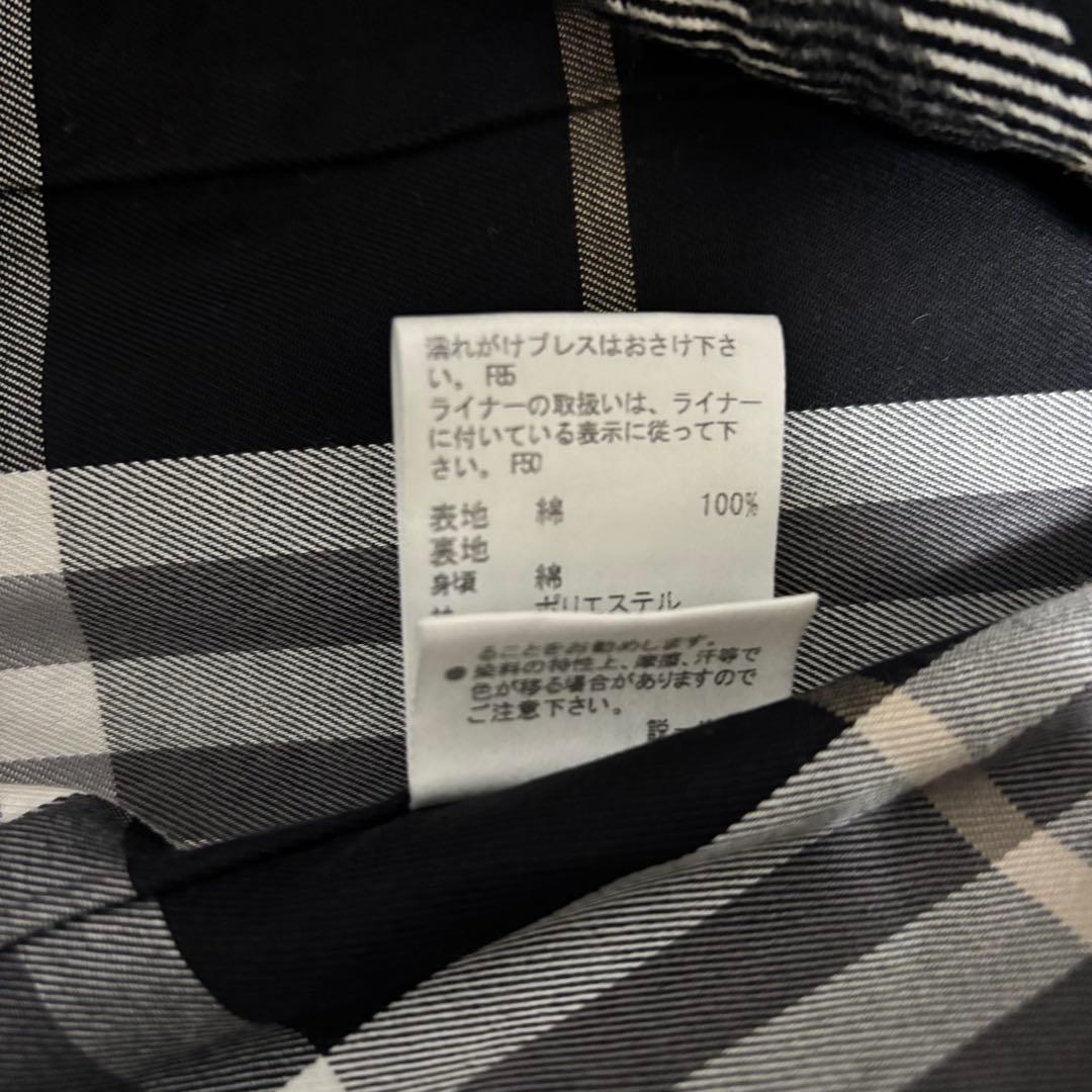 極美品 バーバリーブルーレーベル トレンチコート 38 ライナー付 チェック裏地