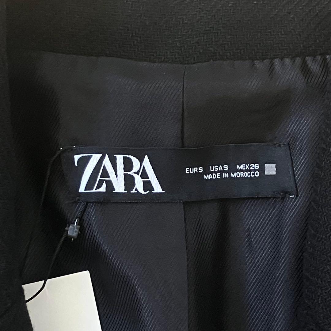 【最終値下げ】ZARA ロングコート ブラック S ウール混 レディース