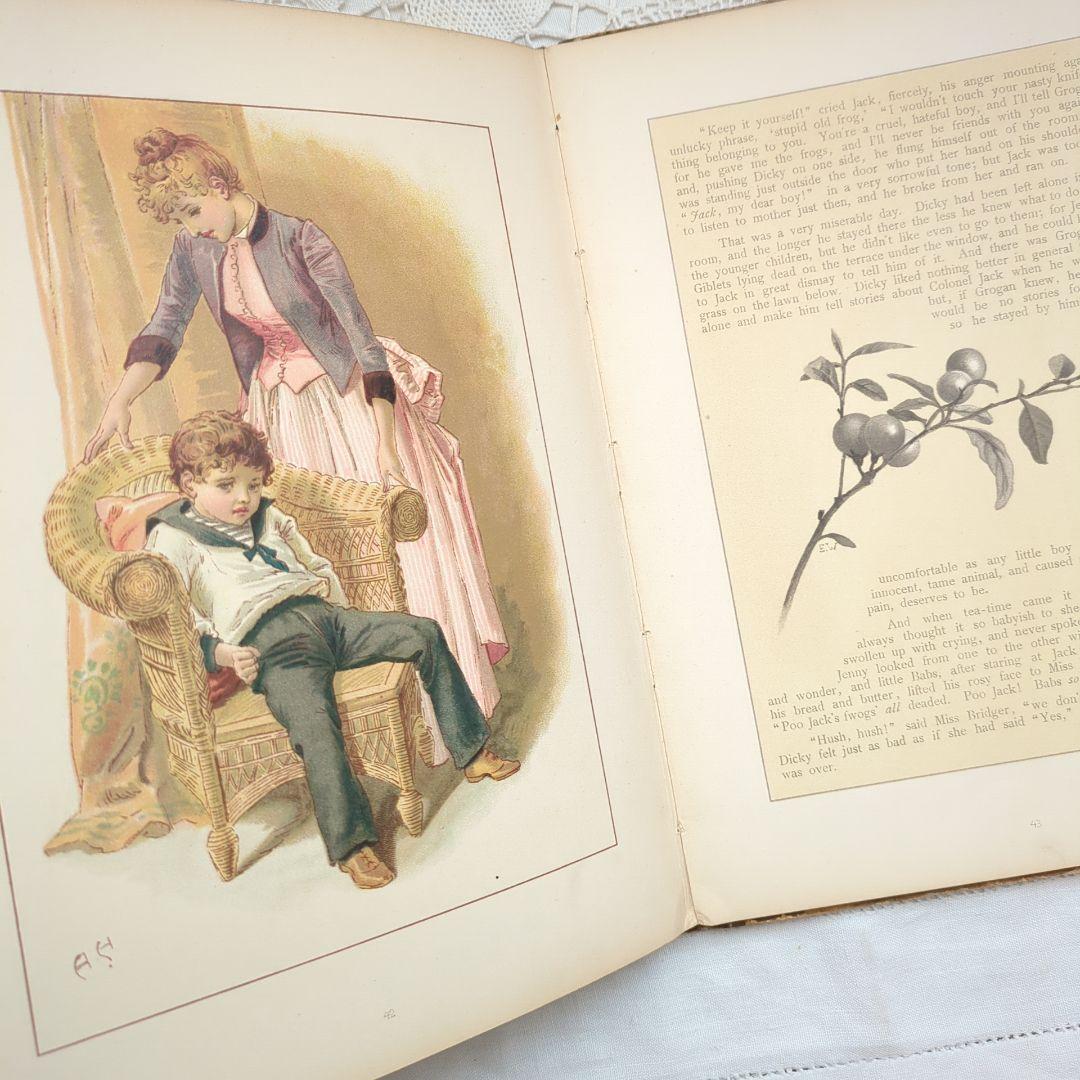 稀少1887アンティーク絵本 洋書古書 児童書 ヴィクトリアン ヴンテージ