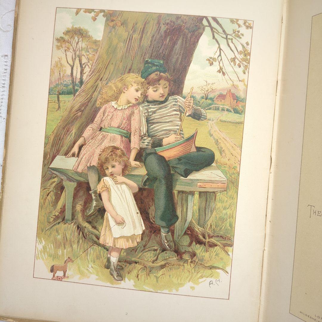 稀少1887アンティーク絵本 洋書古書 児童書 ヴィクトリアン ヴンテージ