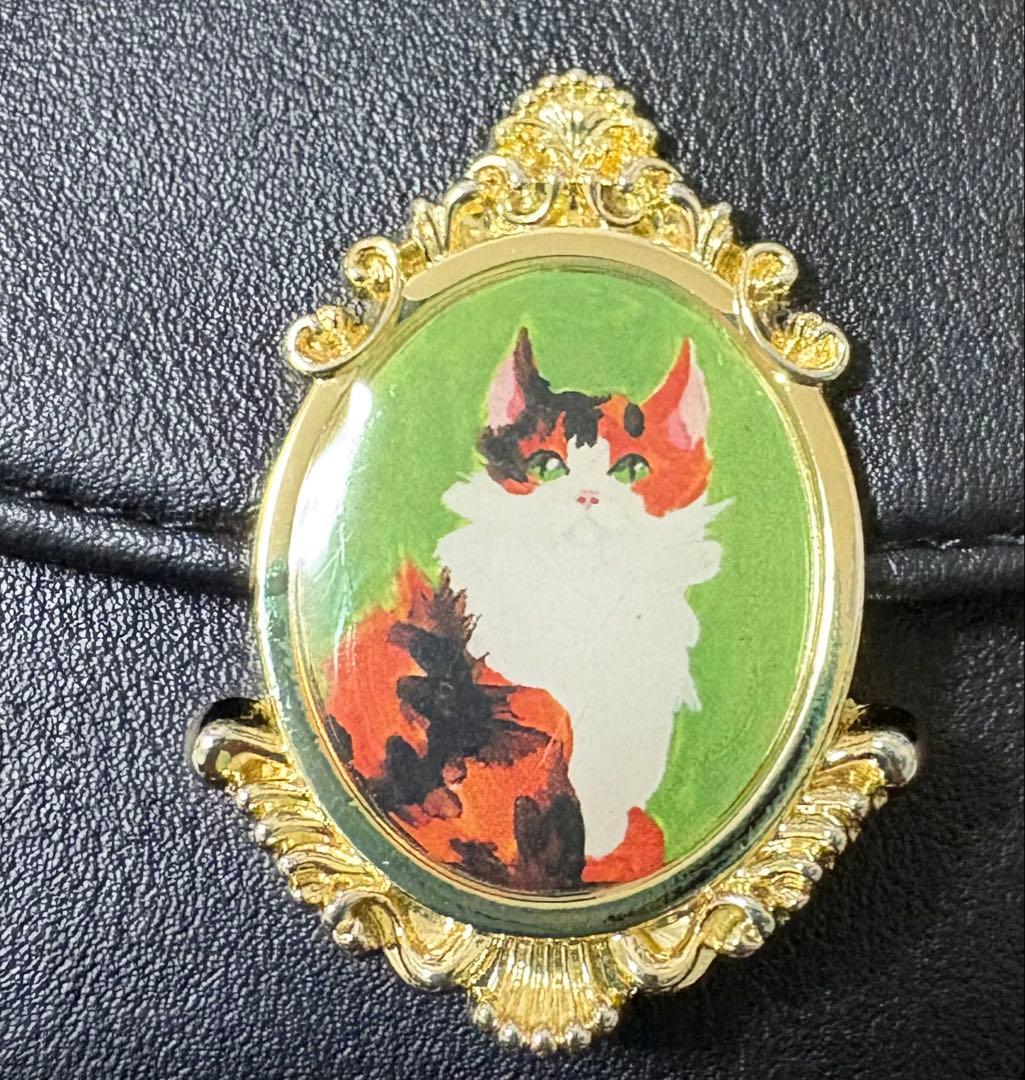 PAUL & JOE 猫イラスト 二つ折り財布 ブラック