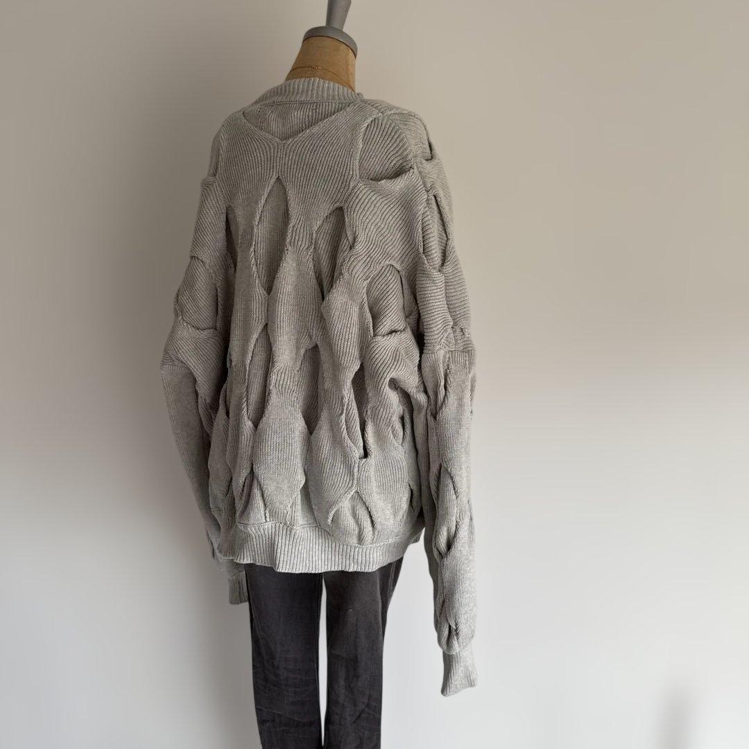 K*i様 juemi Rhombus Plated Cardigan gray