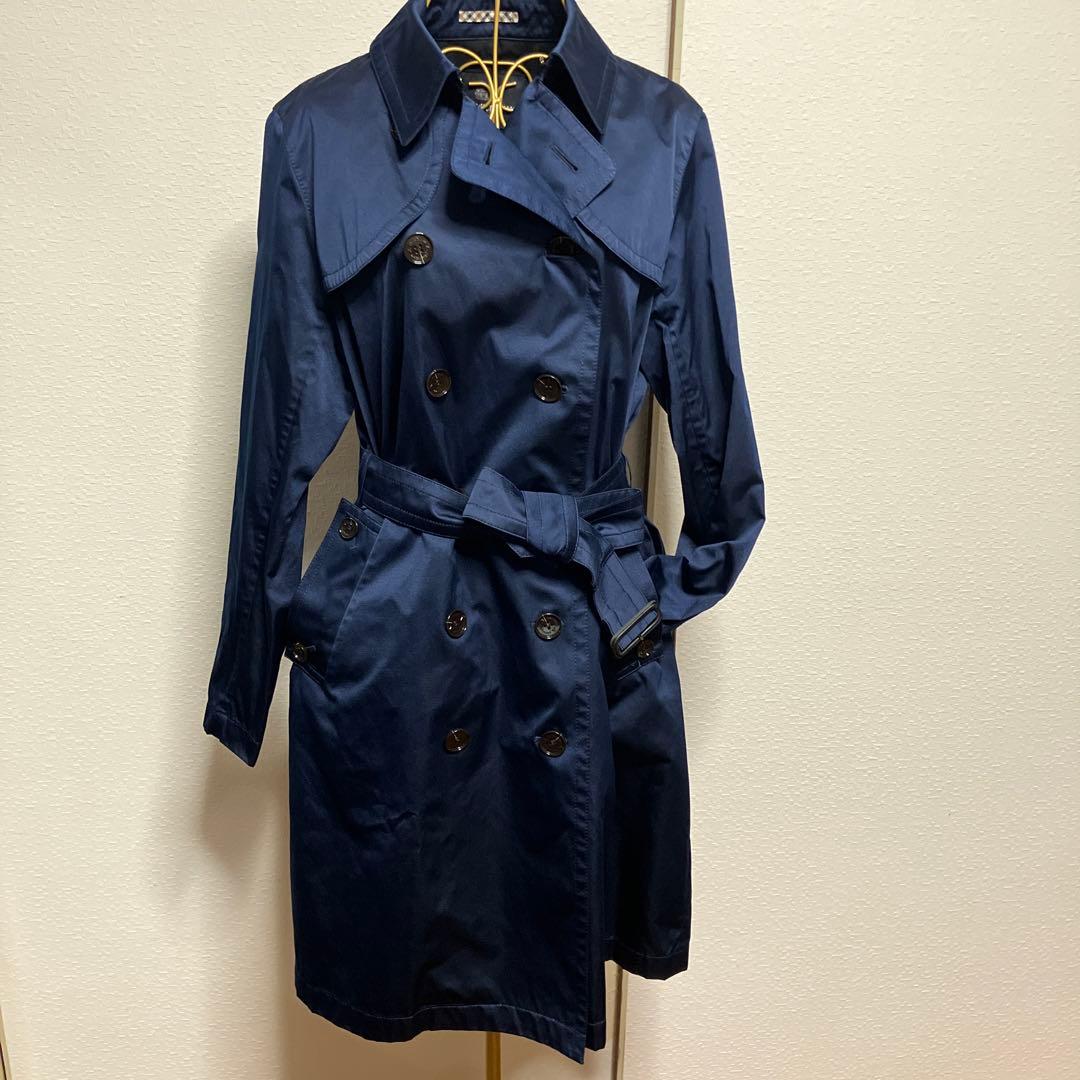 Aquascutum☆紺色トレンチコートサイズ15Lダブル☆angela☆