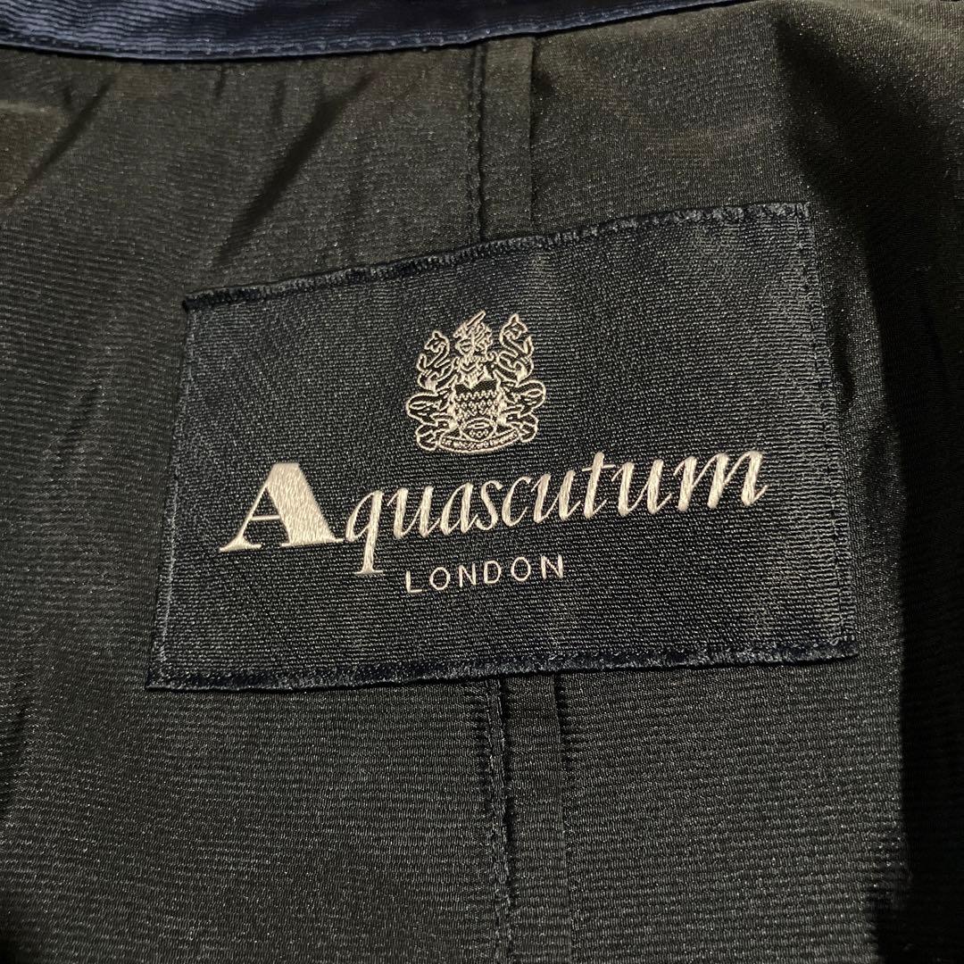 Aquascutum☆紺色トレンチコートサイズ15Lダブル☆angela☆