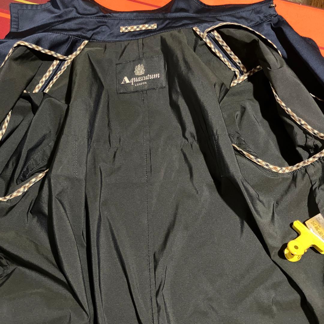 Aquascutum☆紺色トレンチコートサイズ15Lダブル☆angela☆