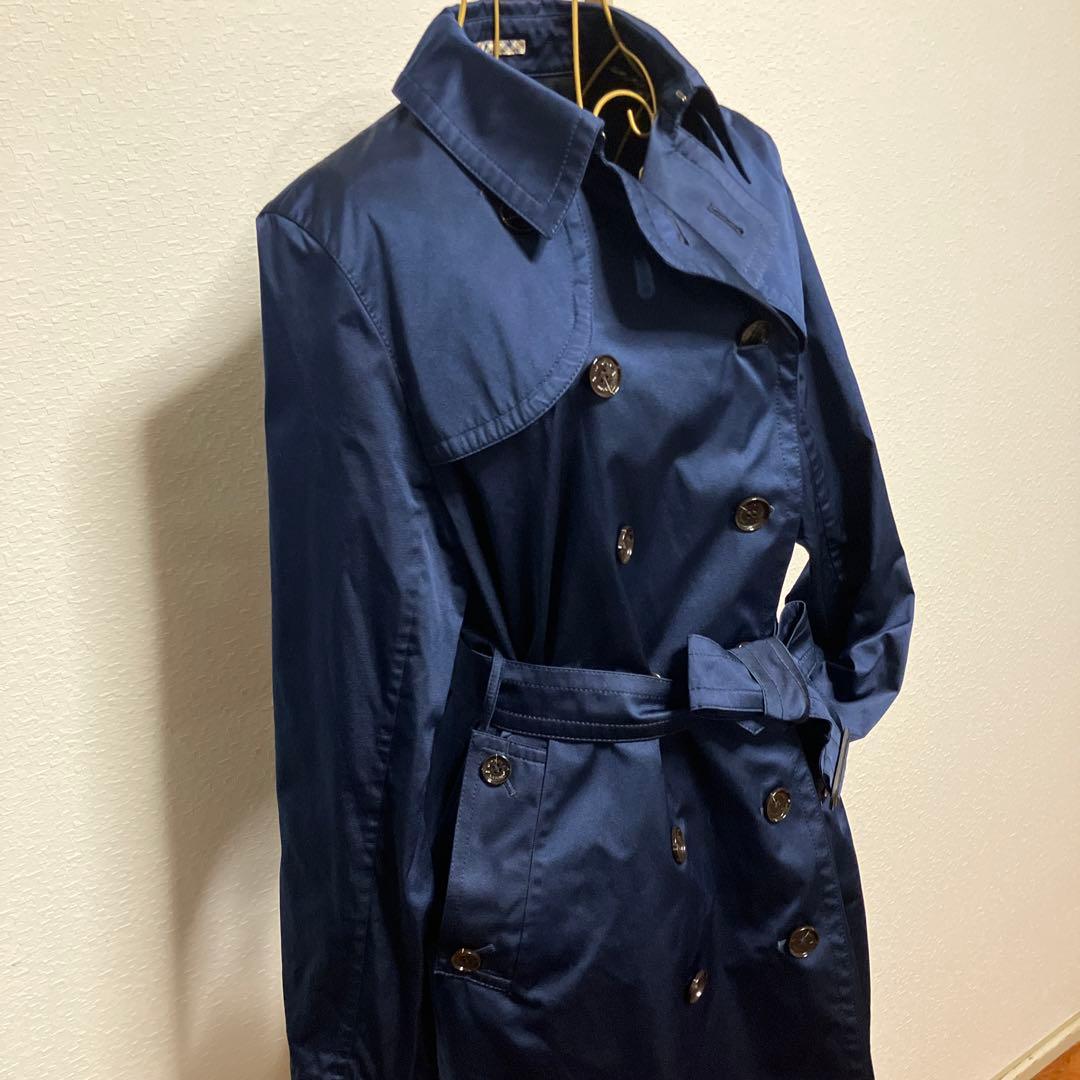Aquascutum☆紺色トレンチコートサイズ15Lダブル☆angela☆