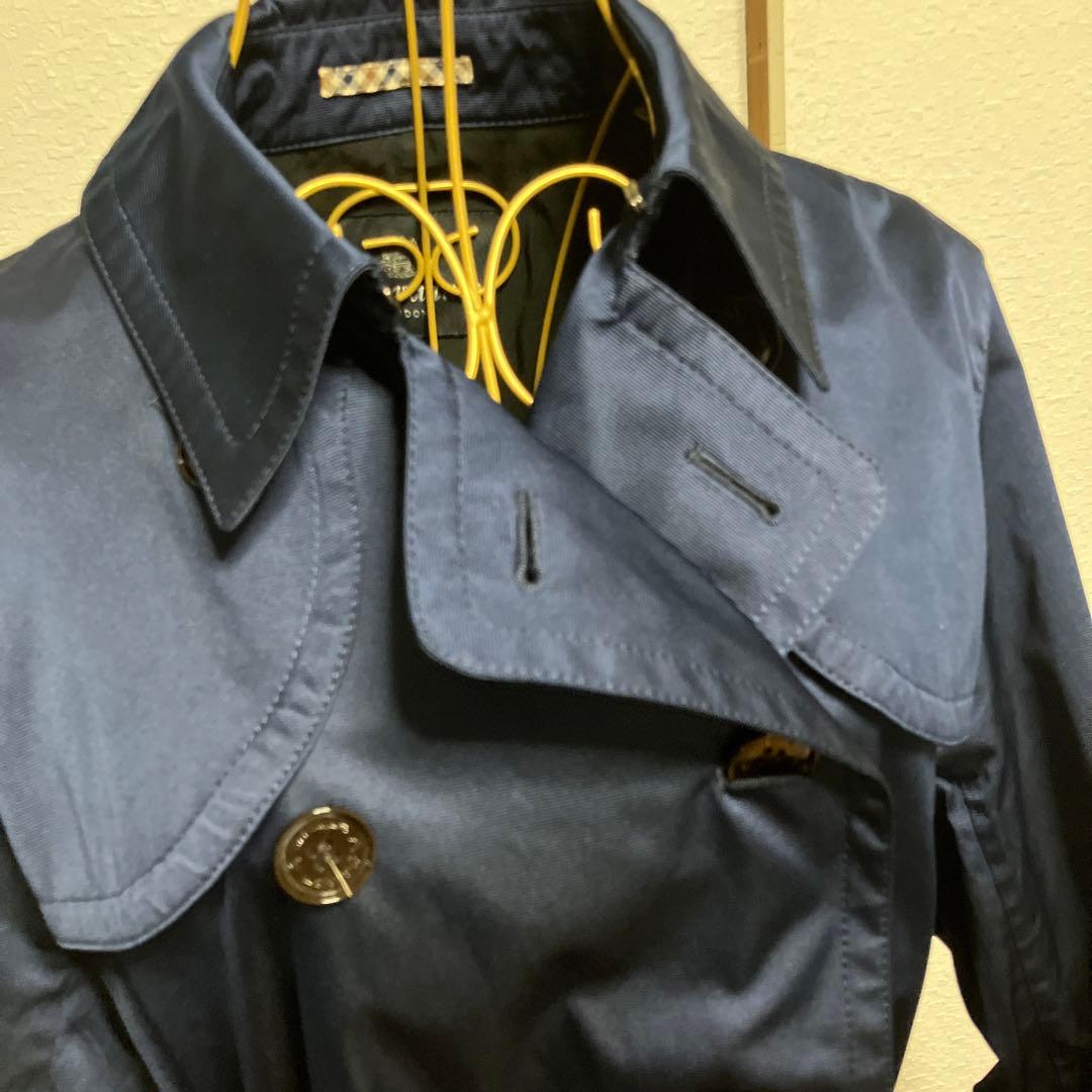 Aquascutum☆紺色トレンチコートサイズ15Lダブル☆angela☆
