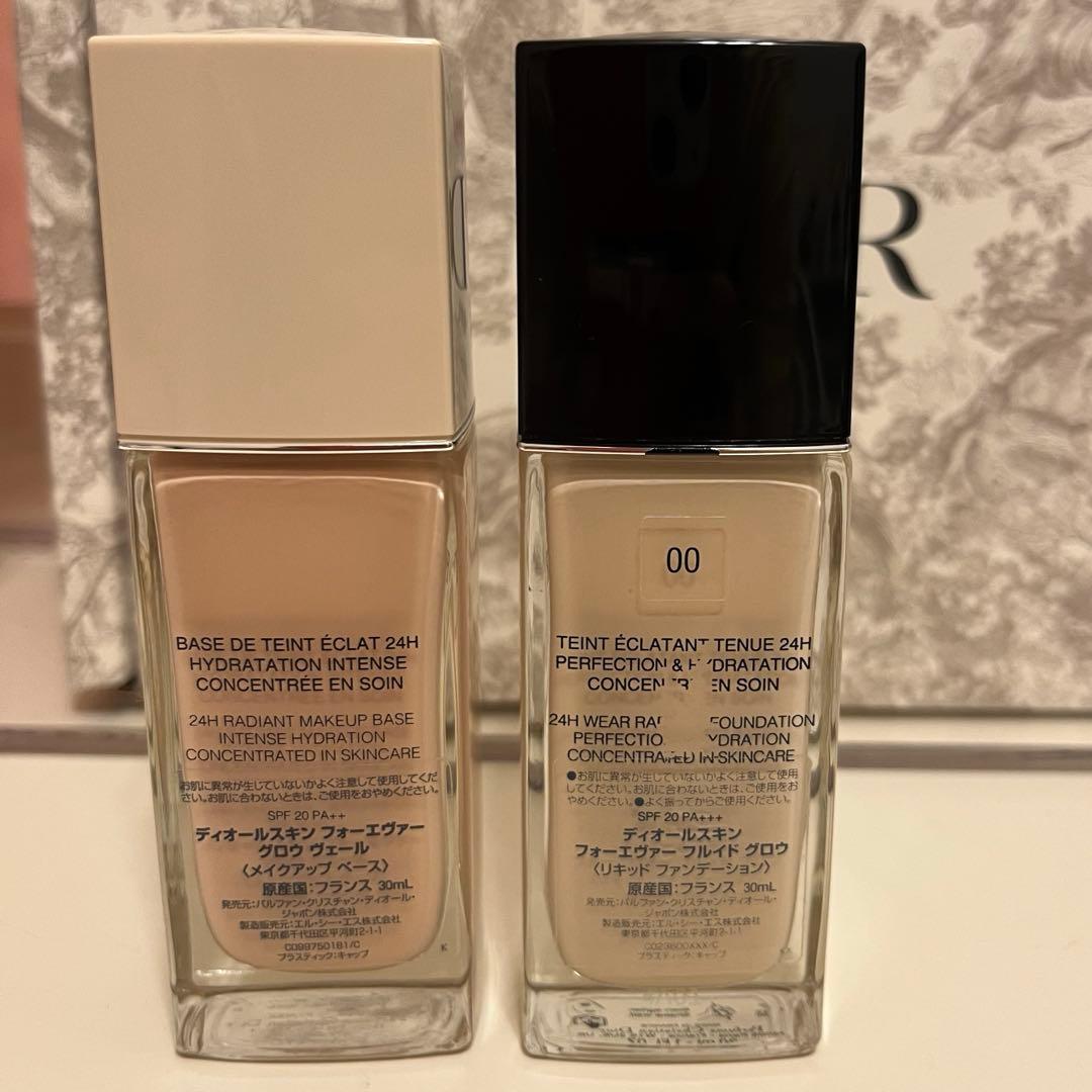 未使用に近い⭐︎Diorスキンフォーエヴァーグロウ化粧下地とファンデーション00