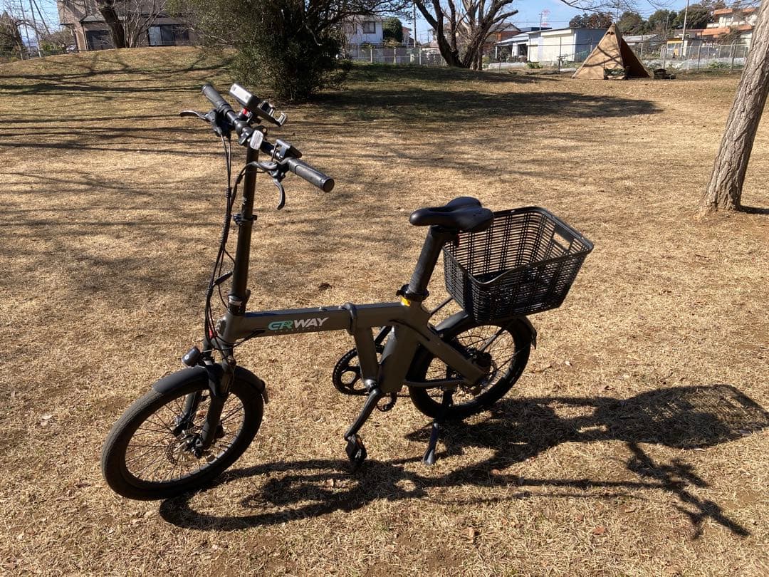 (付属品多数あり！)ERWAY 電動アシスト自転車 シティタイプ グレー